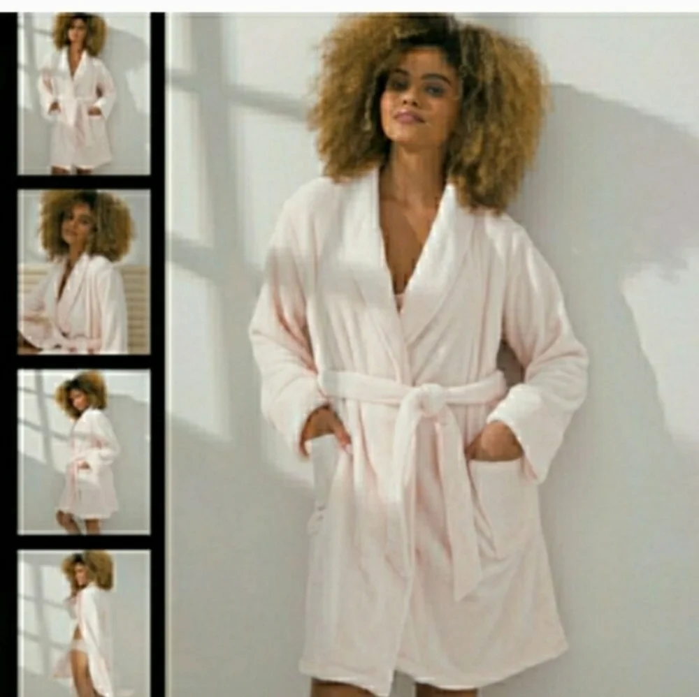 Pink Robe Short Soma Luxury Valentine L/XL NWT 💗 RETAIL $84- - Picture 7 of 12